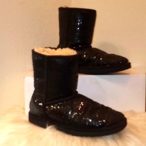 Ugg Classic Short Sequined Sparkly Boots